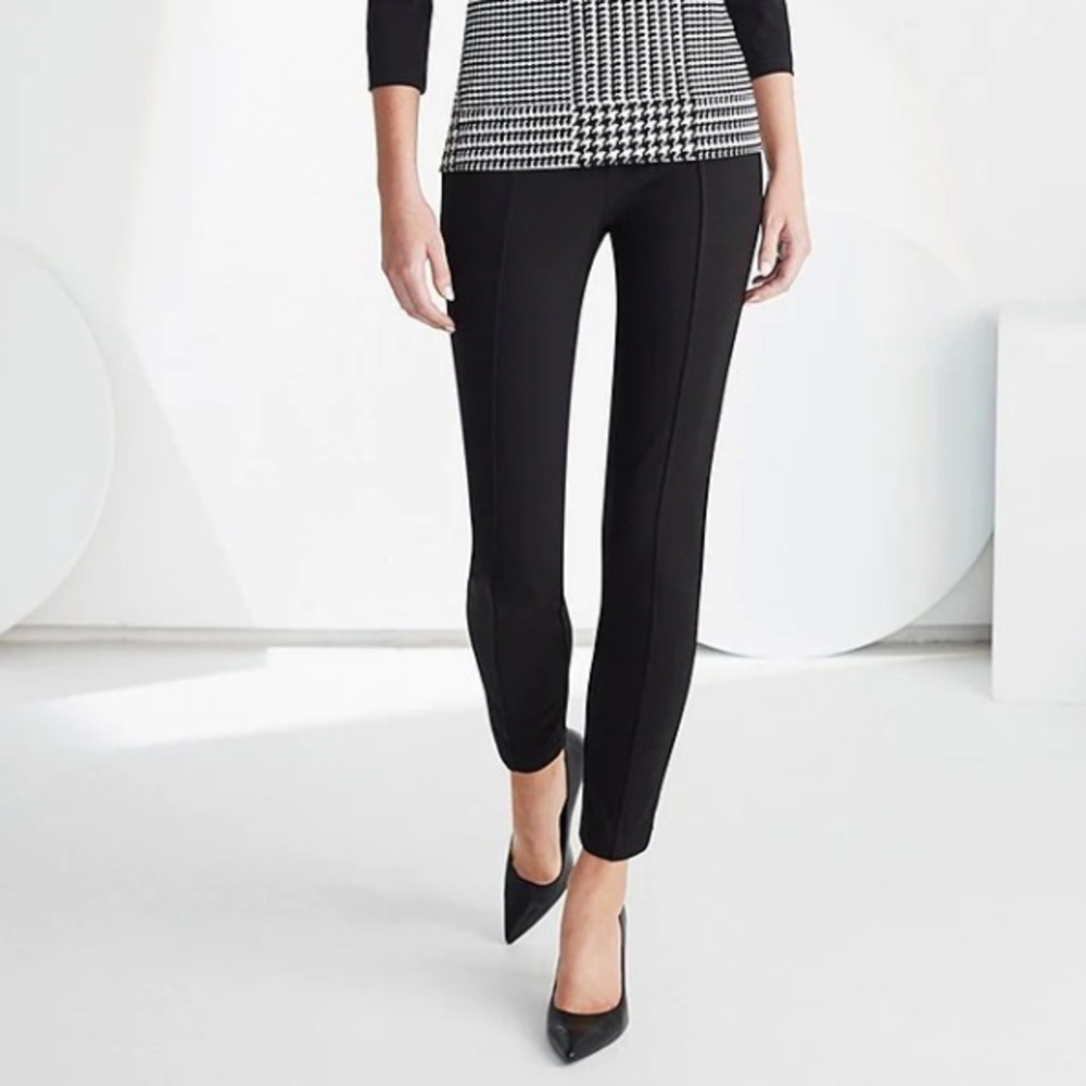 Calvin Klein power stretch Ponte slim leg pull on pants with front seams size S